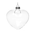 Artdragon 2020 custom wholesale DIY clear baubles christmas transparent borosilicate glass heart shape ornaments